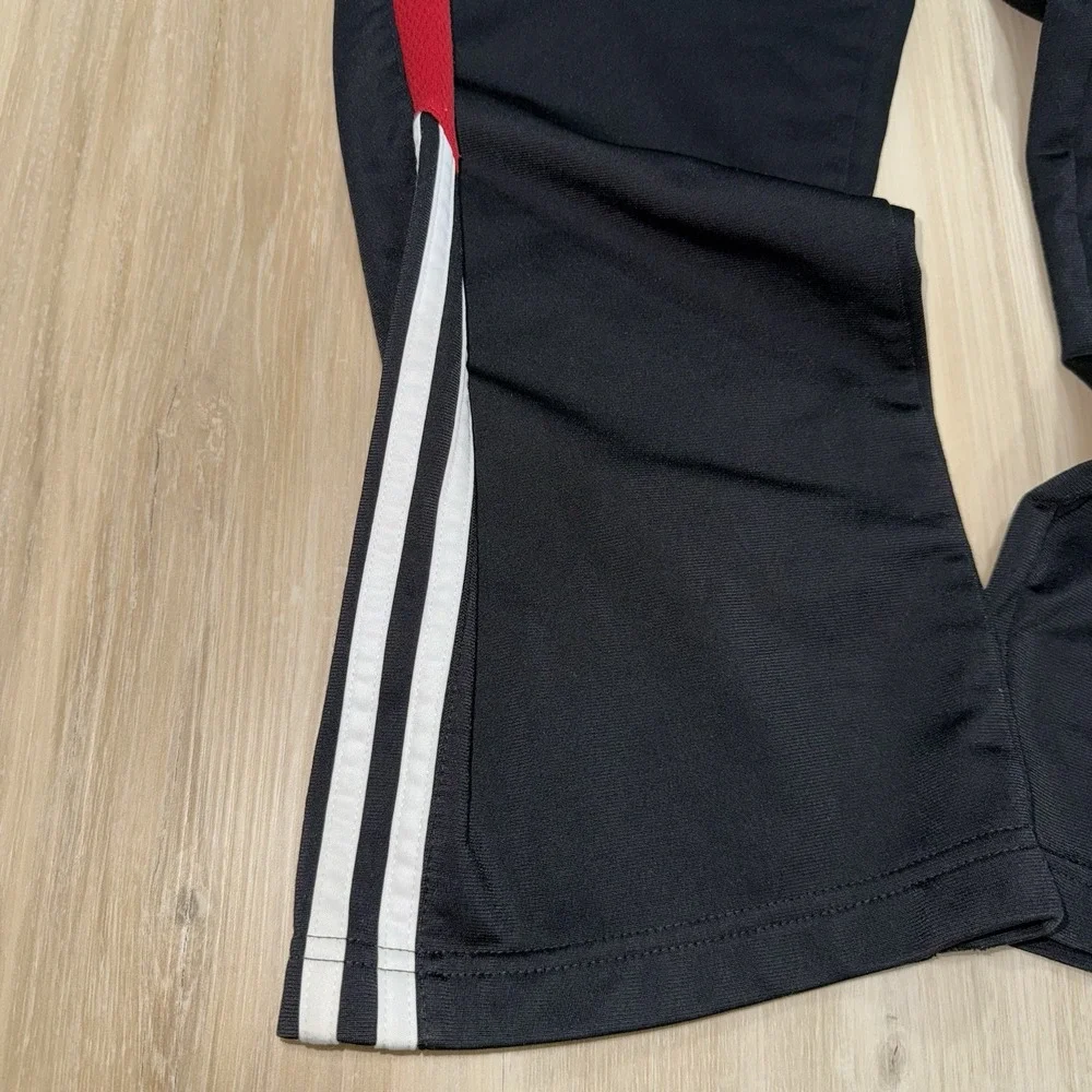 Adidas Vintage Y2K Track Pants Mens XL Black Three Stripe Joggers Activewear